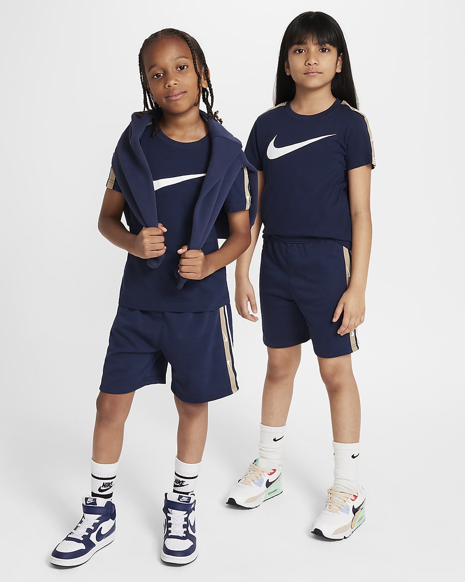 Nike Poly French Terry Short Set Kids 6 Midnight Navy WSS